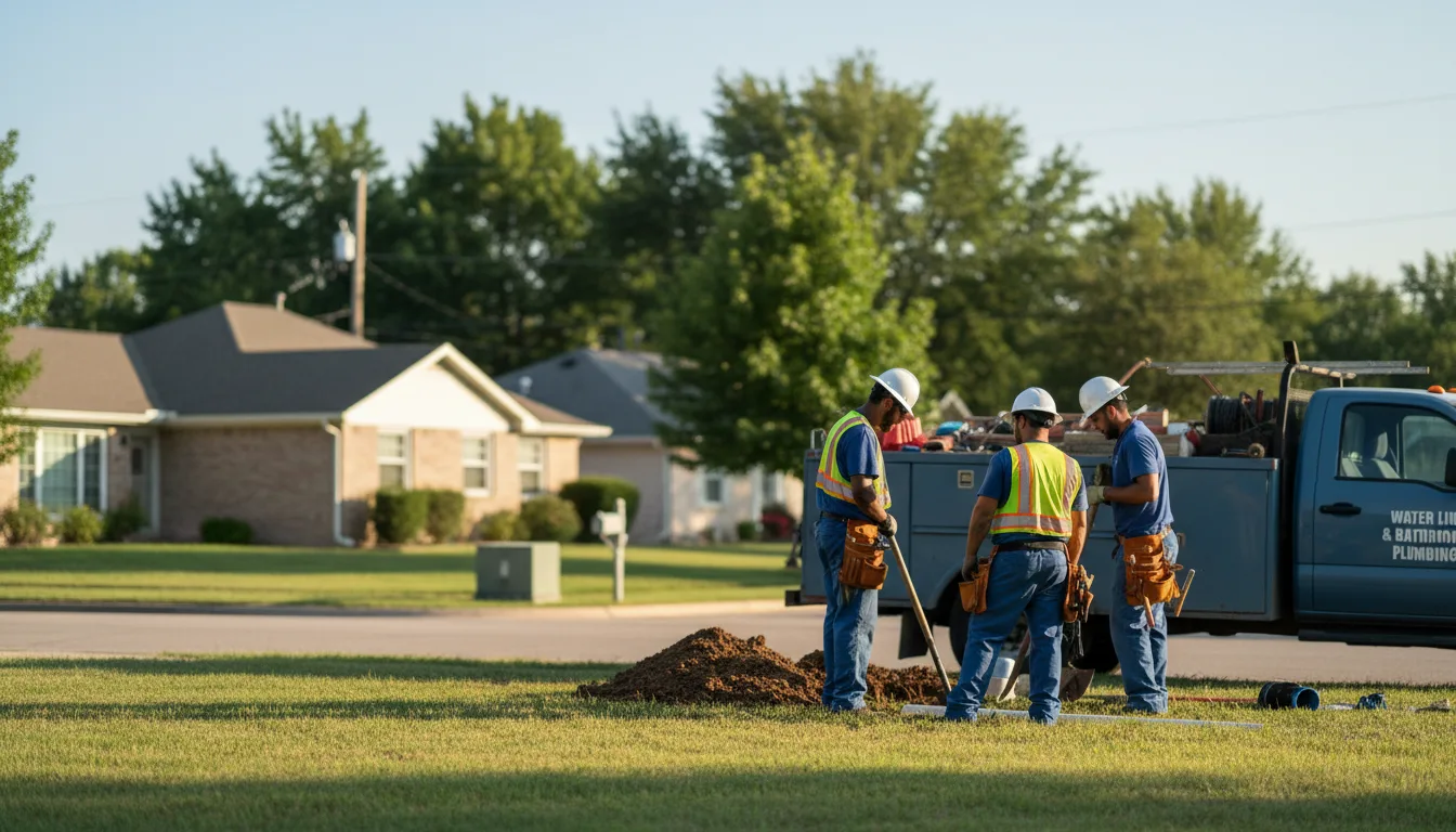 Residential water line and bathroom plumbing service in Gilbert, PA